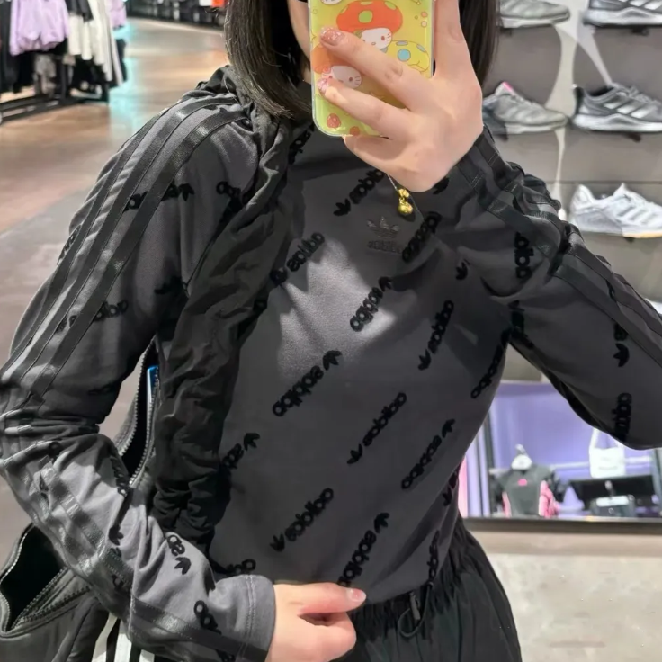 Áo Adidas Mono Long Sleeve Top Charcoal [ JE8355 ]