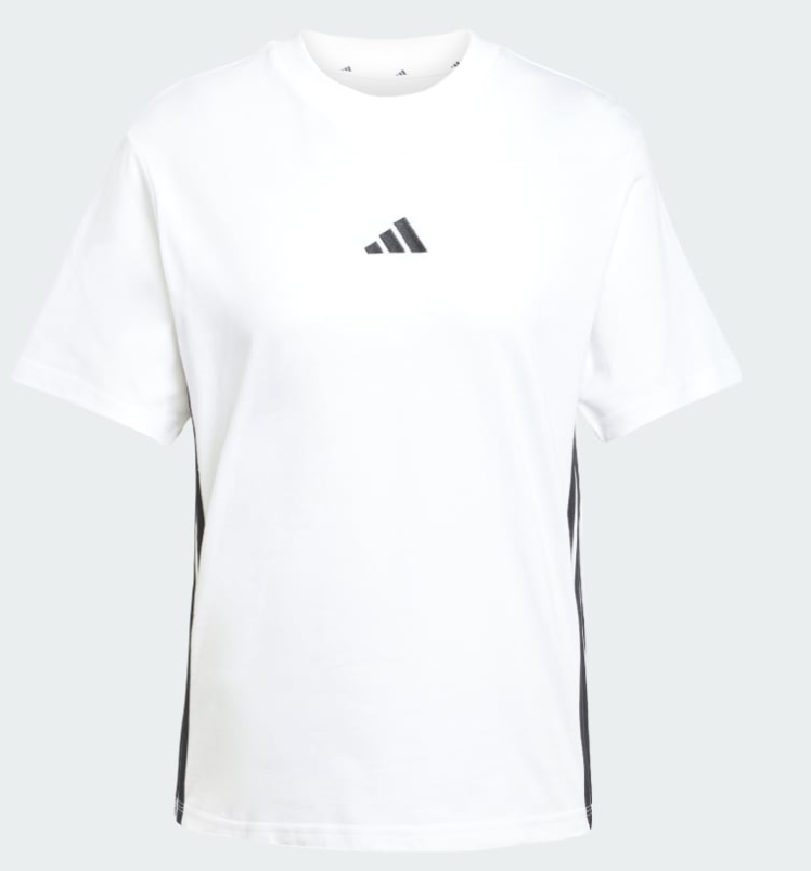 Áo Adidas Cotton 3-Stripes Essentials White [ JD0844 ]