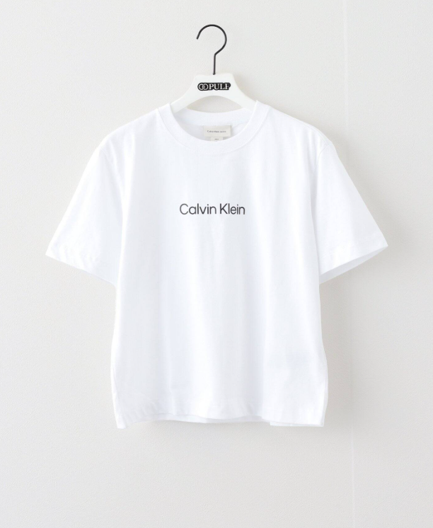 Áo Calvin Klein Relaxed Standard Logo Crew  White [ 47A220G ]