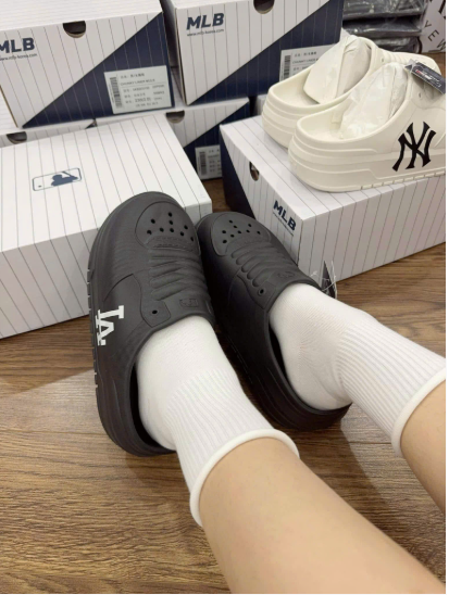 Dép Mule MLB Korea Chunky Liner Mule LA Dodgers [ 3ASQC0153-07BKS ]