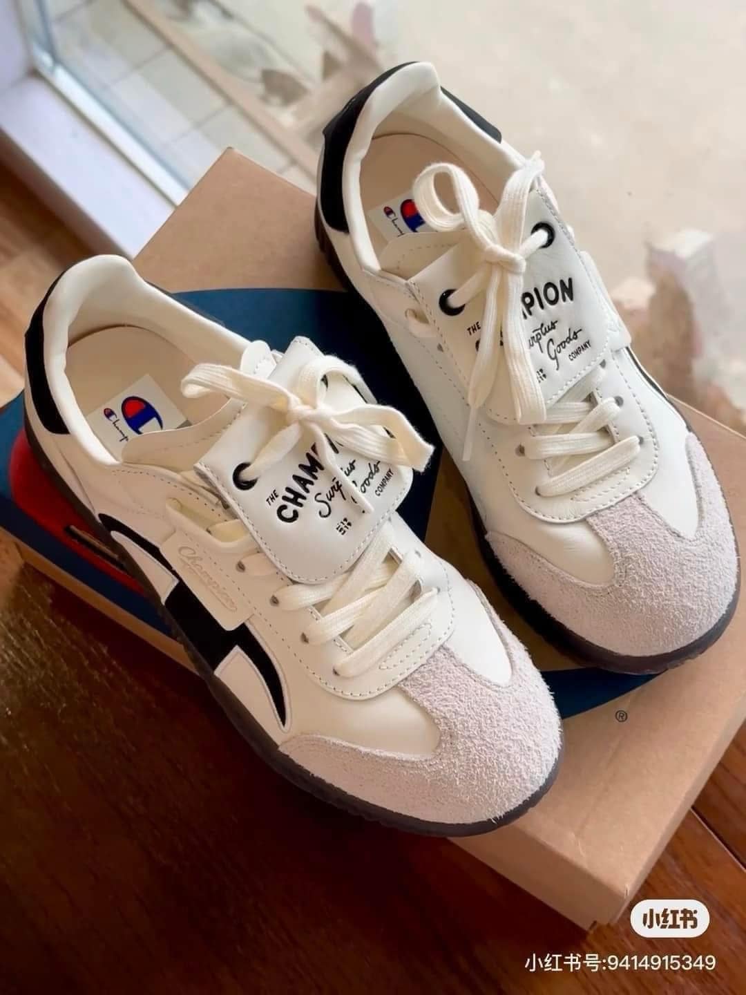 Giày Champion Essentials Champ T-Trainer Cream/Black [ U4CFCTW14U3 ]