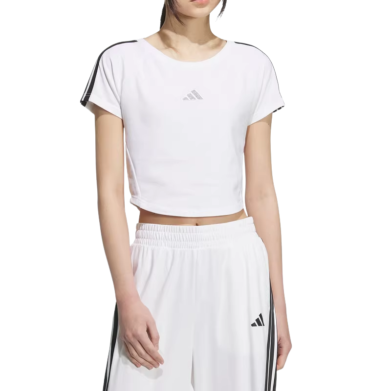 Áo Adidas Baby Tee 3-Stripes White [ KB7752 ]