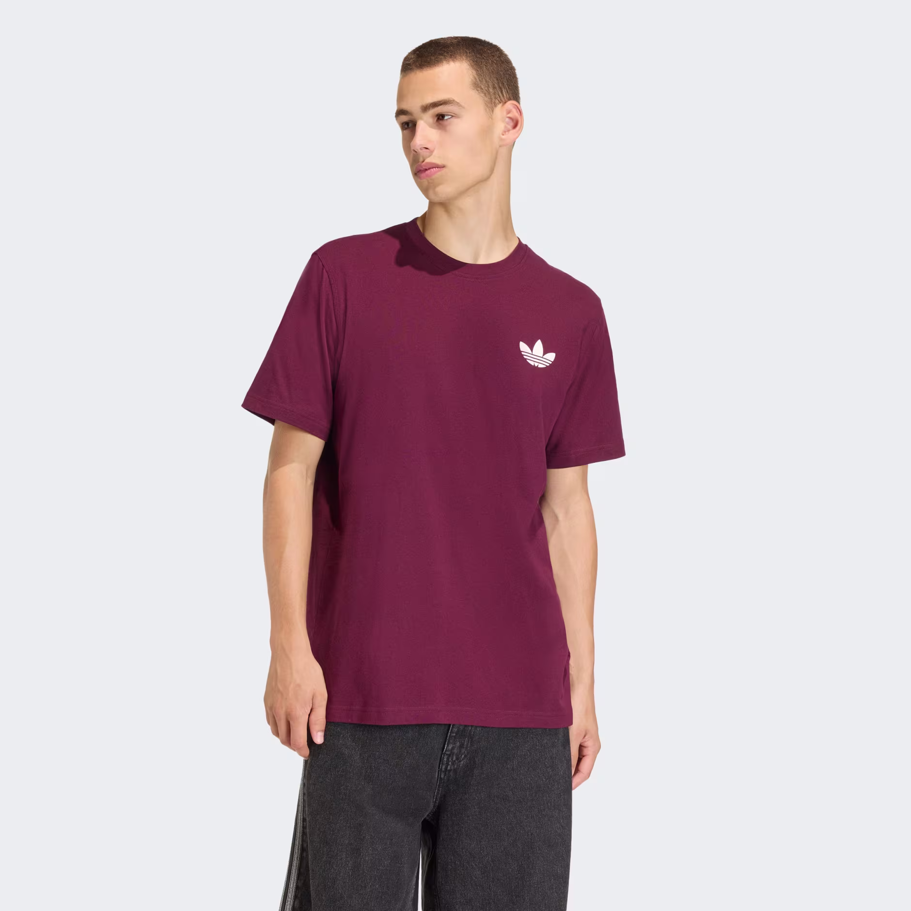 Áo Adidas Originals Pizza Box Graphic T-Shirt In Burgundy Red [ HY2075 ]