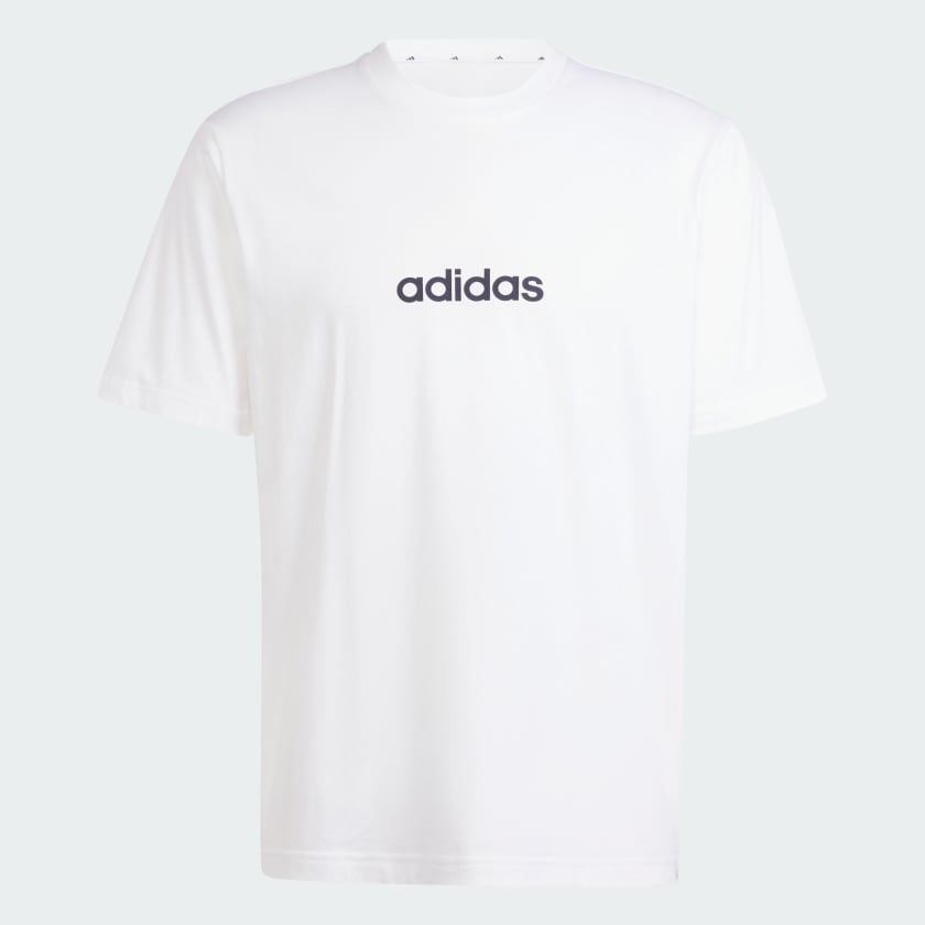 Áo Adidas Single Jersey Linear Essentials White [ JE9000 ]