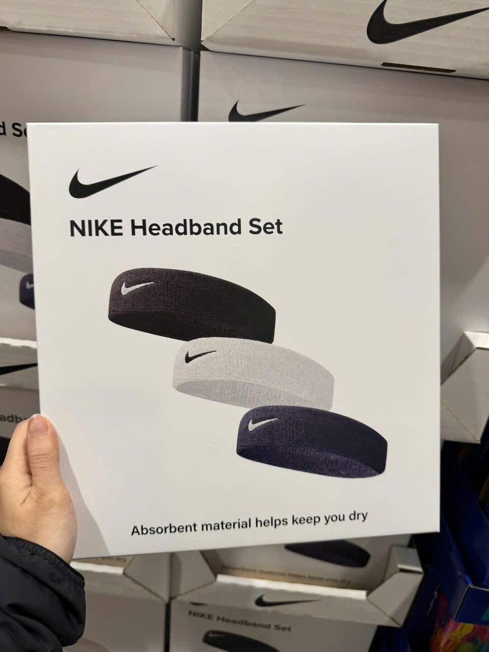 Set 3 Băng Đô Nike Unisex Black / White / Navy 