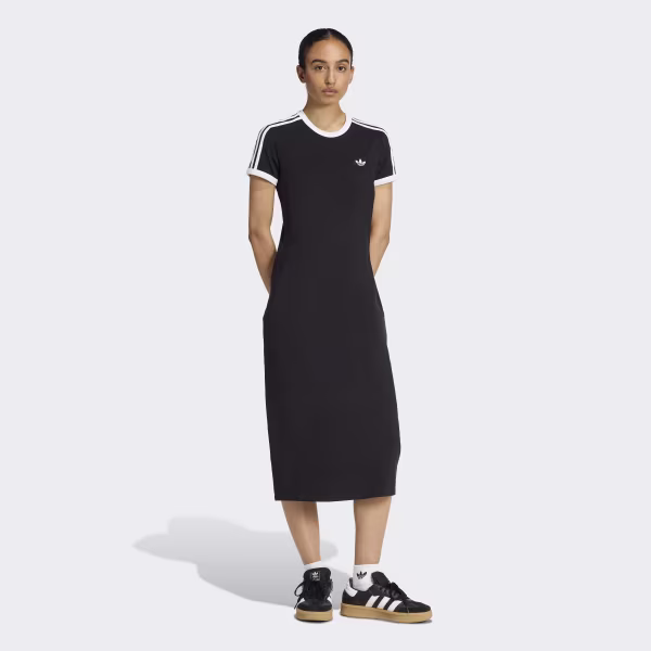 Váy Adidas Slim 3-Stripes Dress Black [ KD7978 ]