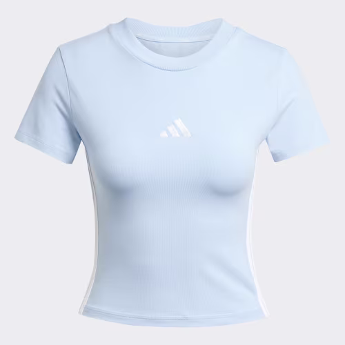 Áo Adidas Essentials 3-Stripes Slim Baby Blue [ JE1241 ]