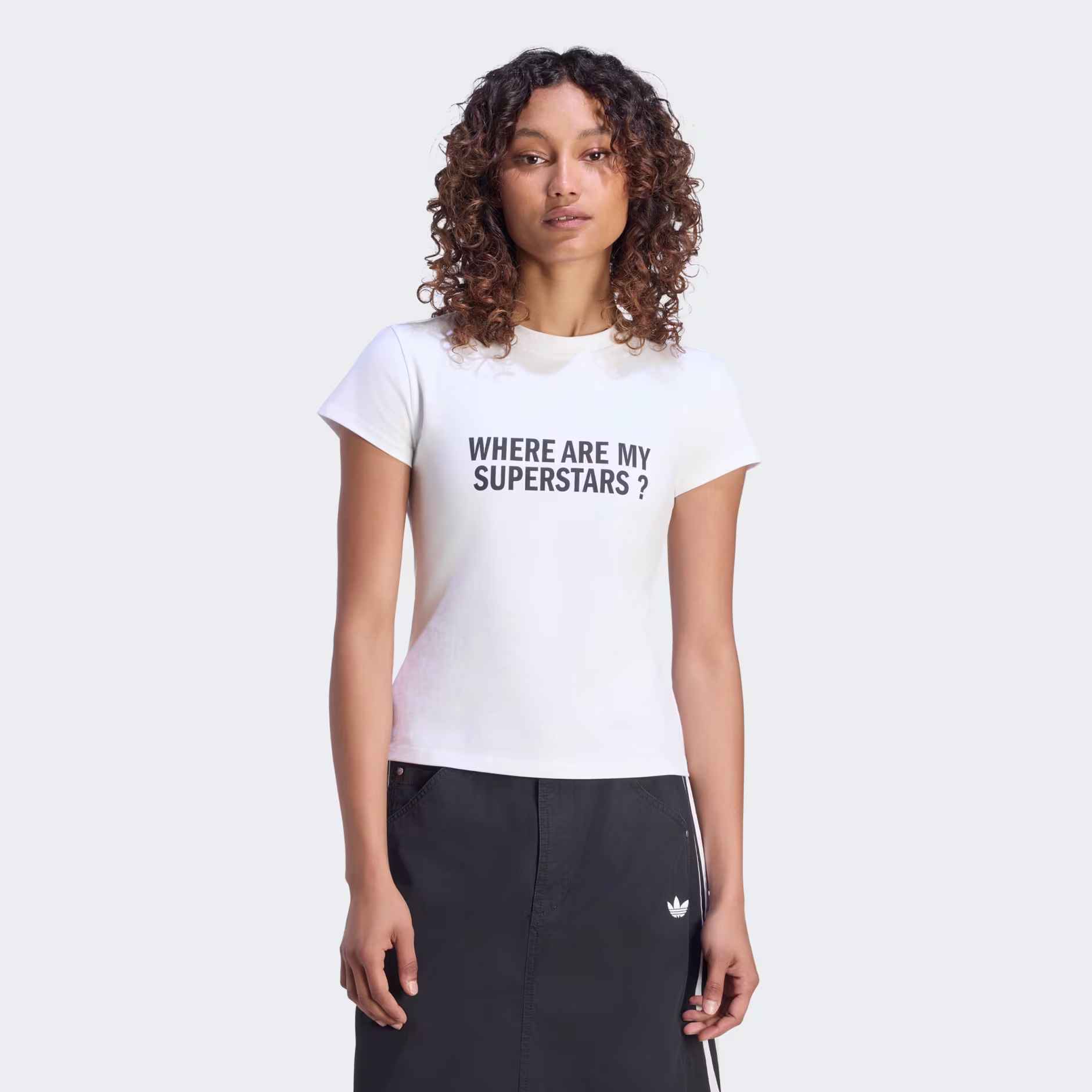 Áo Adidas Where Are My Superstars Womens Tee White [ LH2140 ]