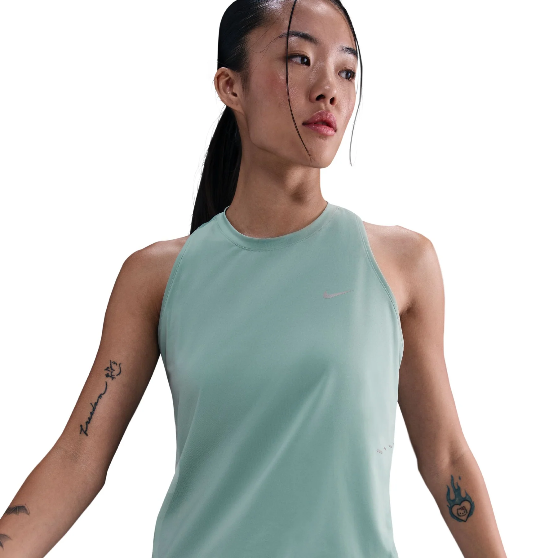 Set Nike Swift Dri-FIT Running Tank Top Green [ HQ0621-017 / HJ5377-017 ]