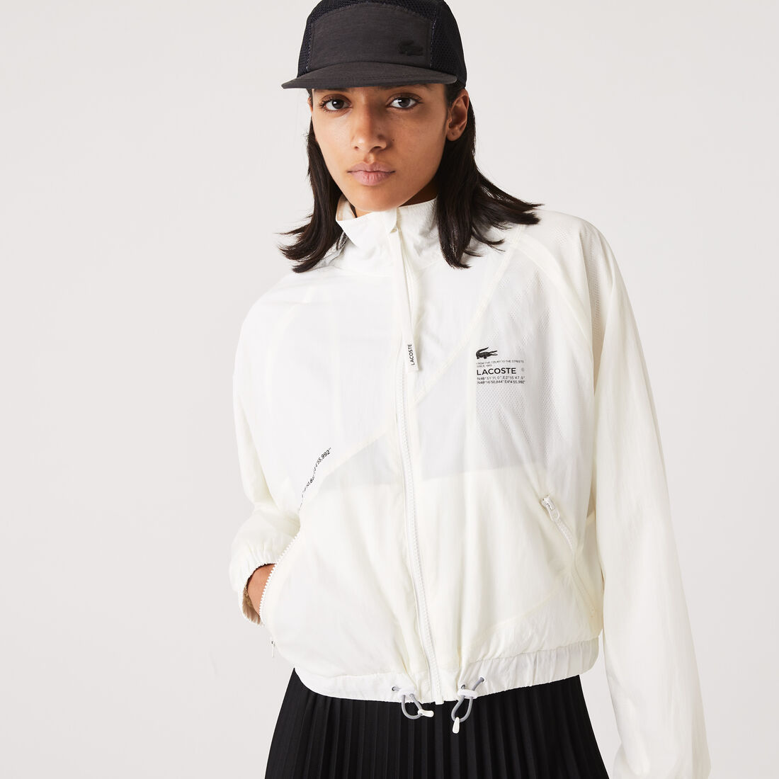 Áo Lacoste Mesh Lined Nylon Jacket White [ BF0029 70V ]