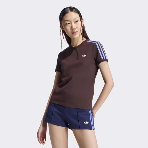 Áo Adidas 3-Stripes Slim Tee Aurora Coffee [ KU8194 ]