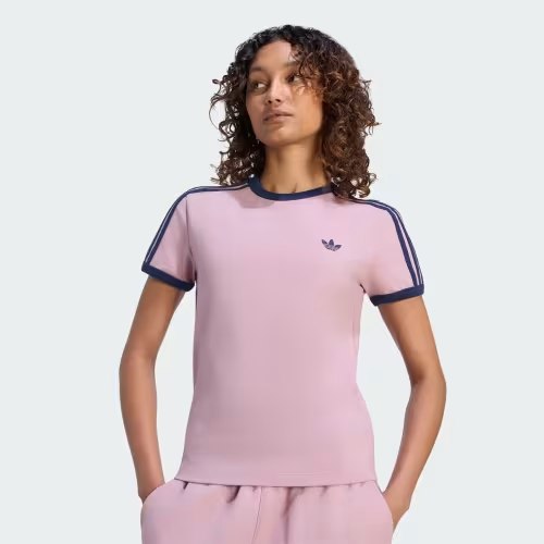 Áo Adidas 3-Stripes Slim Tee Magic Mauve [ KS4776 ]