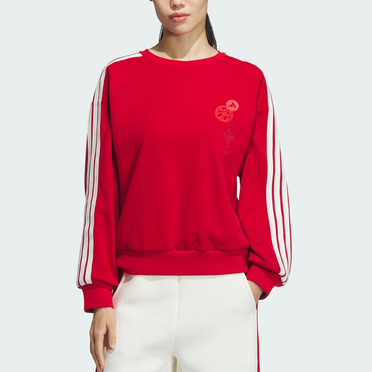 Set Adidas CW CREW Lunar New Year Red [ JZ1663 / JZ1650 ]