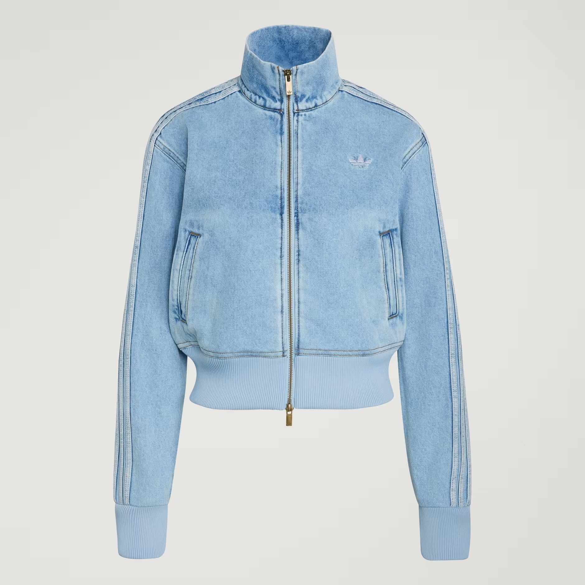 Áo Adidas Firebird Denim Tracktop Blue [ KQ6492 ]